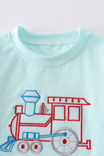 Load image into Gallery viewer, Green train embroidery top
