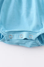 Load image into Gallery viewer, Blue truck baseball baby romper
