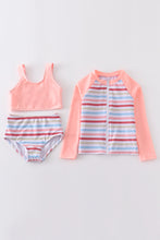 Load image into Gallery viewer, Coral 3pc girls swimsuit
