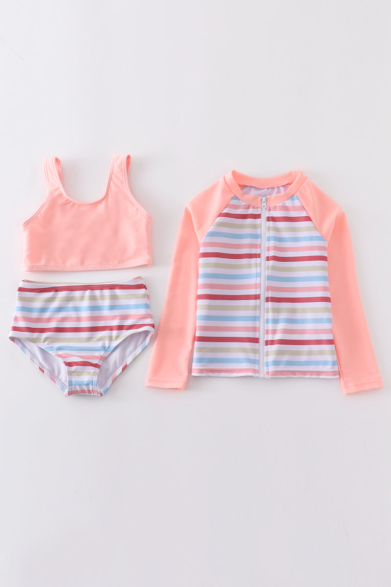 Coral 3pc girls swimsuit