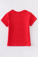 Load image into Gallery viewer, Red fire engine smocked boy top
